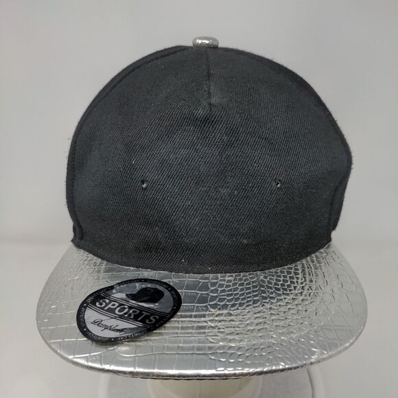 Sports Cap Snapback Hat Black One Size Adjustable Colorblock Damplush - Picture 2 of 8